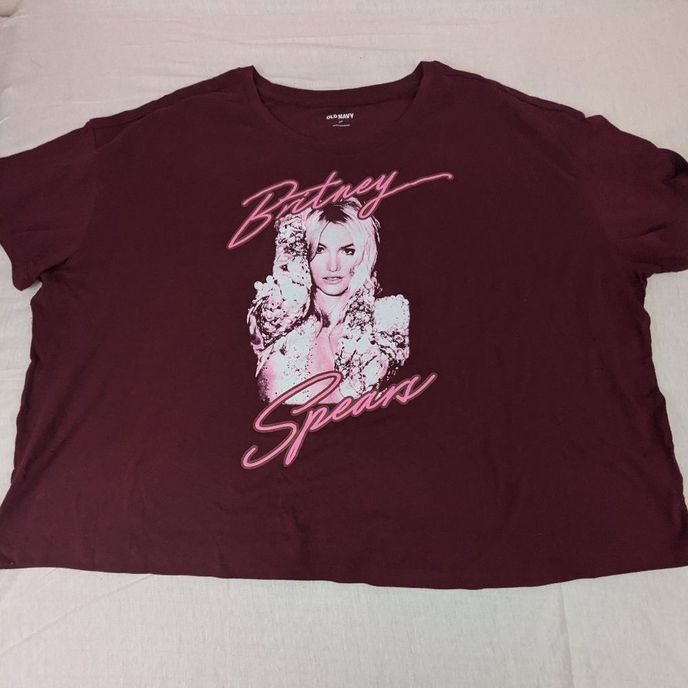 Britney Spears Old Navy Maroon Crop Top Size XXL